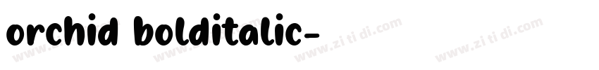 orchid bolditalic字体转换